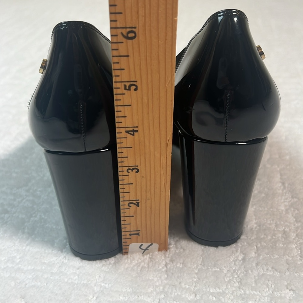 New! Giani Bernini Laynne Suede and Patent Leather comfort block heel pumps 7 - Picture 5 of 11